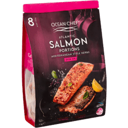 Ocean Chef 6630 Salmon Portions Skin On Mediterranean 8X125G
